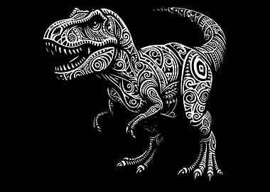 Tribal Tyrannosaurus Rex Illustration