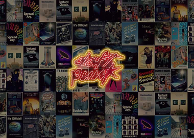 Daft Punk Neon Collage
