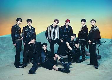 zerobaseone of Men in Black Outfits