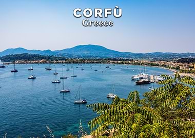 Corfu, Greece: Coastal View with Boats