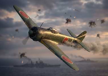 Japanese Zero Fighter in Action