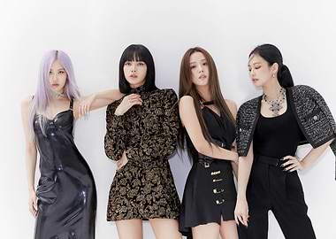Blackpink group portrait in stylish outfits