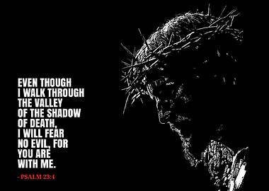 Jesus Christ with Psalm 23:4