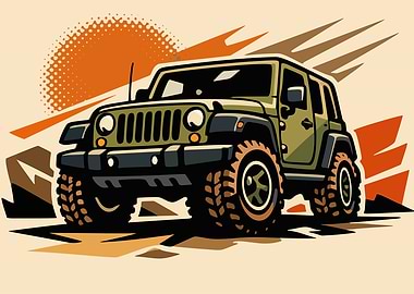 Off-Road Vehicle Illustration