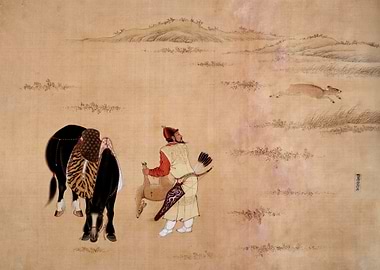 The Xuande Emperor Hunting with Bow