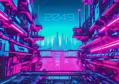 2049 Neon Cyberpunk City