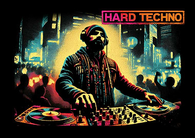 Hard Techno DJ in Concert
