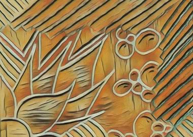 Abstract Orange and Black Pattern