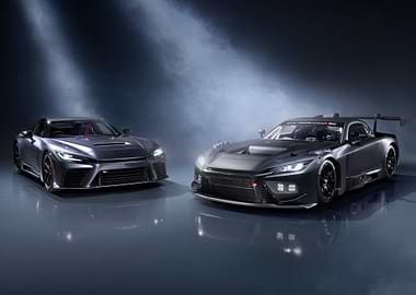 Two Sleek Sports Cars in Studio