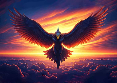 Majestic Eagle Soaring Above the Clouds