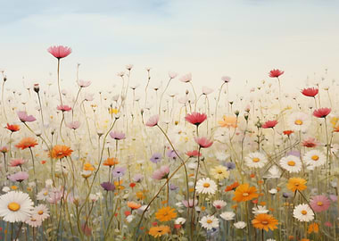 Floral Meadow Painting