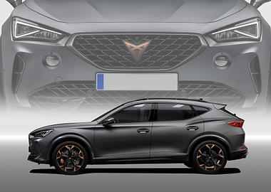 Gray Cupra Formentor Car Side View