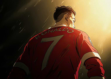 Cristiano Ronaldo in Manchester United Jersey