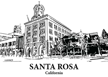Santa Rosa California Cityscape