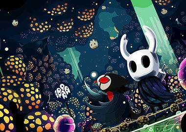 Hollow Knight and Grimm artwork