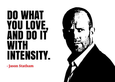Jason Statham Motivational Quote Poster