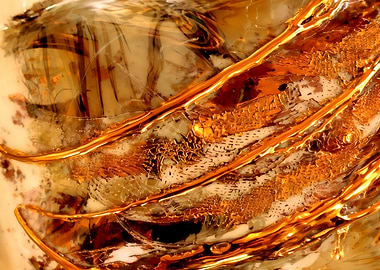 Golden Lines – Textured Abstract Elegance – Abstract Porcelain #20