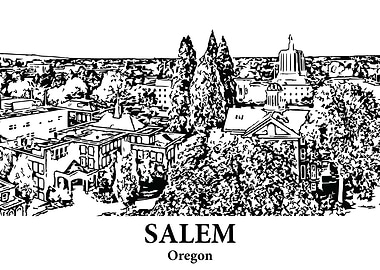Salem Oregon Cityscape