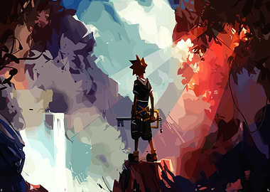 Kingdom Hearts Sora Digital Art