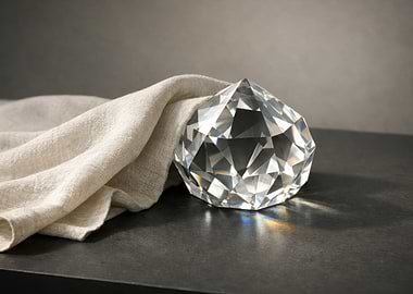 Crystal Diamond with Linen Cloth
