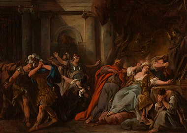 Classical Tragedy Painting with Royal Figures