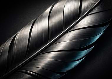 Metallic Feather Close-Up