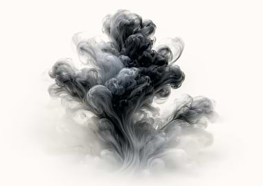 Black and White Ink Cloud