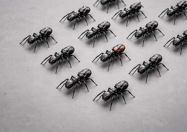 Ants with one different color