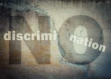 No Discrimination Text Art
