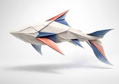 Origami Shark Sculpture