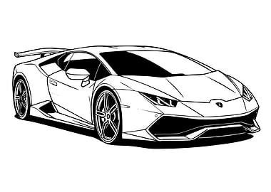 Lamborghini Huracan Line Art