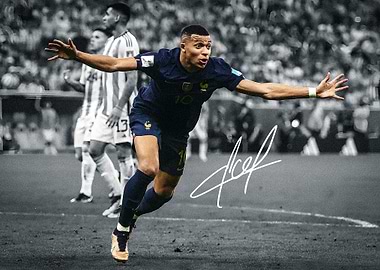 Kylian Mbappé celebrating a goal