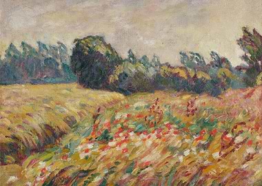 Field of Poppies and Wheat