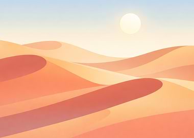 Desert Dunes Under a Bright Sun