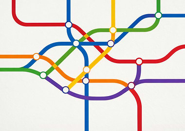 Colorful Subway Map Design