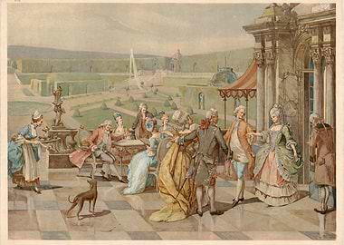 18th Century Garden Party Scene