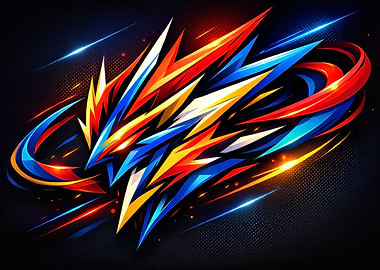 Abstract Fiery Dragon