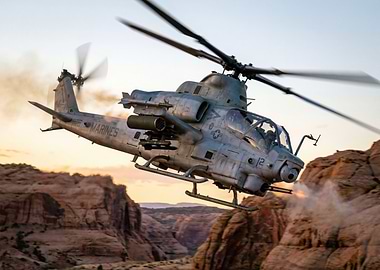 AH-1Z Viper Helicopter in Action