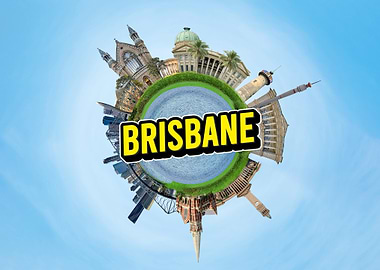 Brisbane Cityscape Planet