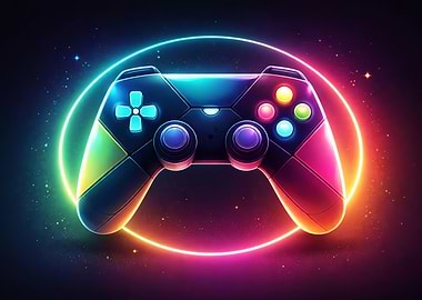 Neon Gaming Controller