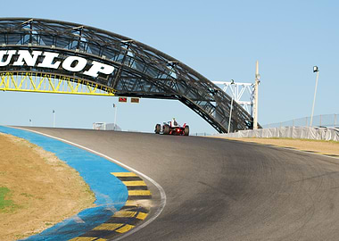 Formula E car on a race track
