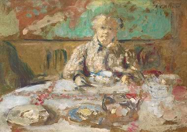 Woman at a Tea Table