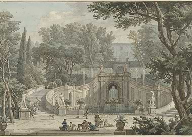 Baroque Garden Fountain and Statues