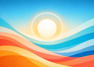 Abstract Sun and Waves