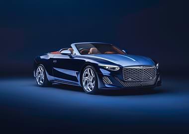 Luxury Blue Convertible Sports Car