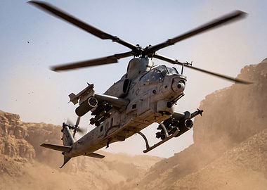 AH-1Z Viper Helicopter in Desert