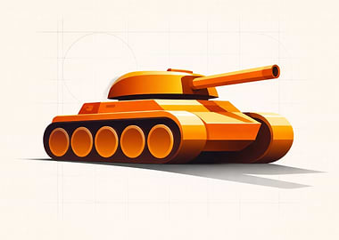 Orange Tank Illustration