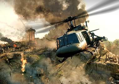 Helicopter in a War Zone