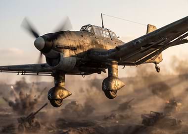 WWII Stuka Bomber in Combat