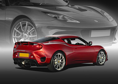 Red Lotus Evora GT410 Sports Car